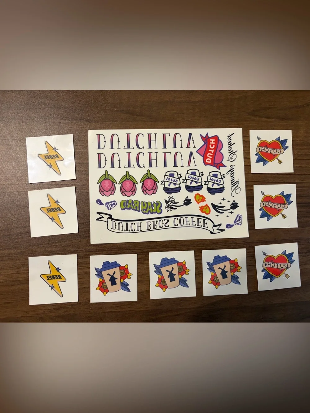 Dutch Bros Temp Tattoos